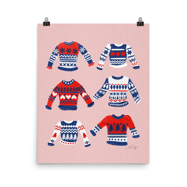 Christmas Sweaters - Red Navy