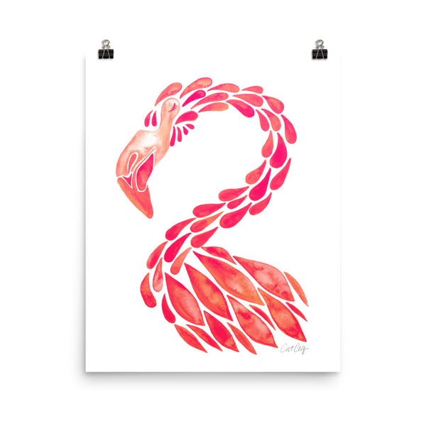 Flamingo Cameo – Pink Palette • Art Print