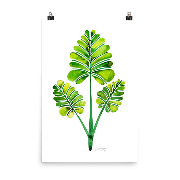 Palm Leaf Trifecta – Green Palette • Art Print