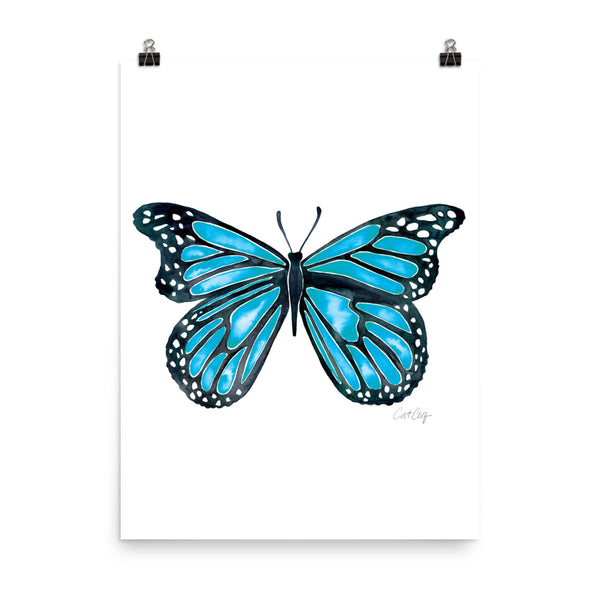Butterfly – Blue Palette • Art Print