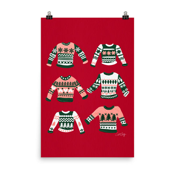 Christmas Sweaters - Crimson