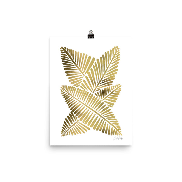 Banana Leaves – Gold Palette • Art Print