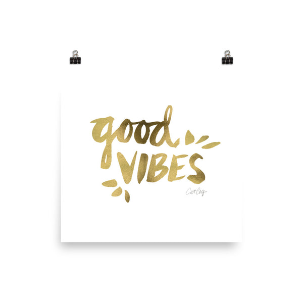 Good Vibes – Gold Palette • Art Print