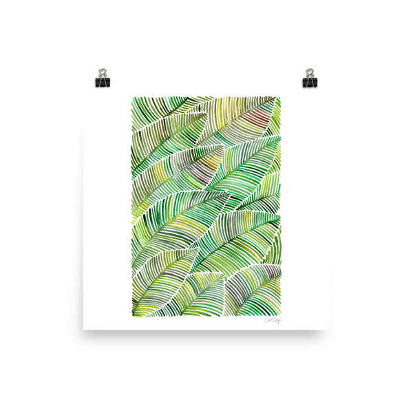 Tropical Leaves – Green Palette  •  Art Print