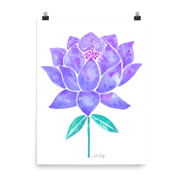 Lotus Blooms - Amethyst Turquoise