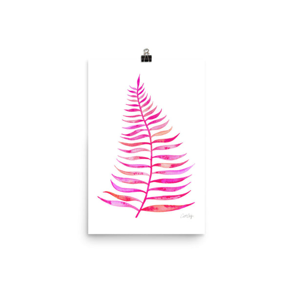 Palm Leaf – Pink Palette  •  Art Print