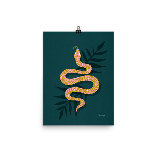 Tropical Serpent - Teal Blush