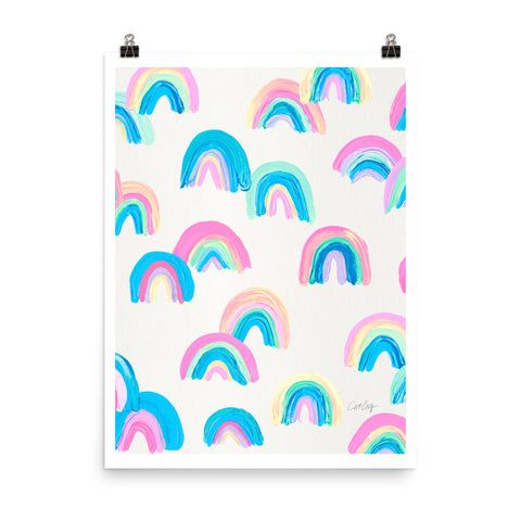 Abstract Rainbow Arcs - Pastel