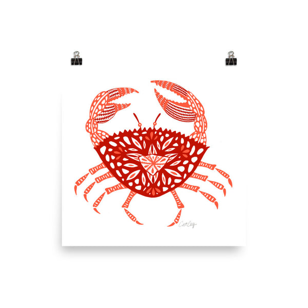 Crab – Red Palette • Art Print