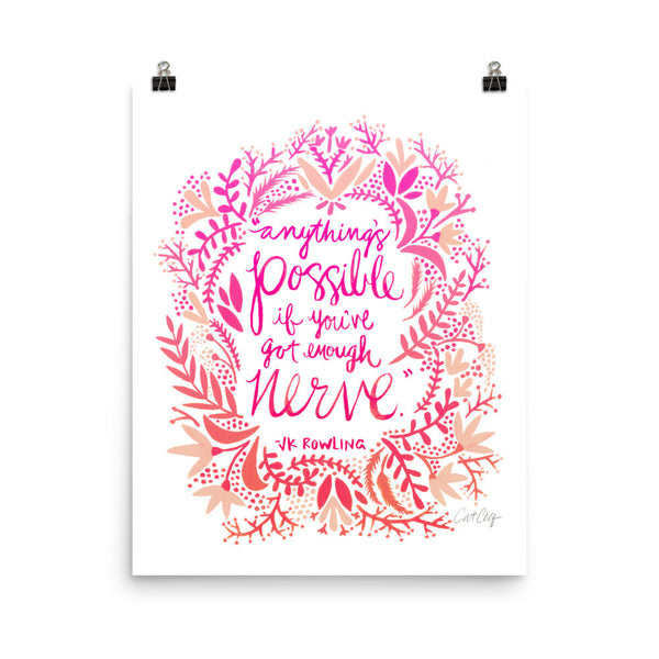 Anything’s Possible – Pink Ombré Palette • Art Print