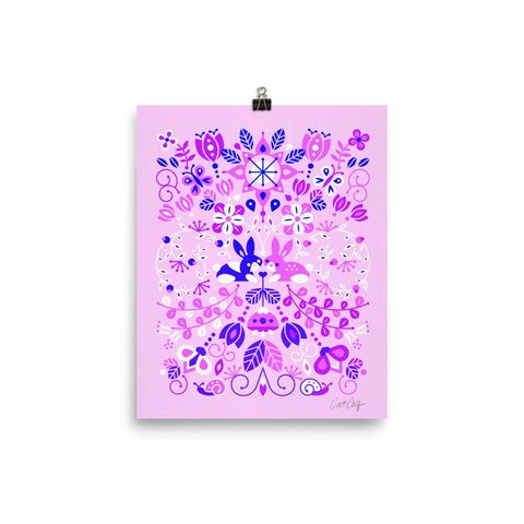 Bunny Lovers – Indigo Palette • Art Print