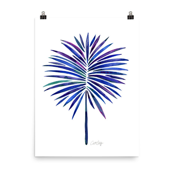 Fan Palm – Indigo Palette • Art Print