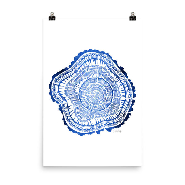 Tree Rings – Navy Palette • Art Print