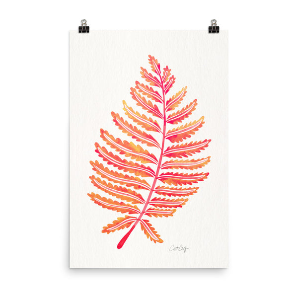 Fern Leaf – Pink Ombré Palette • Art Print
