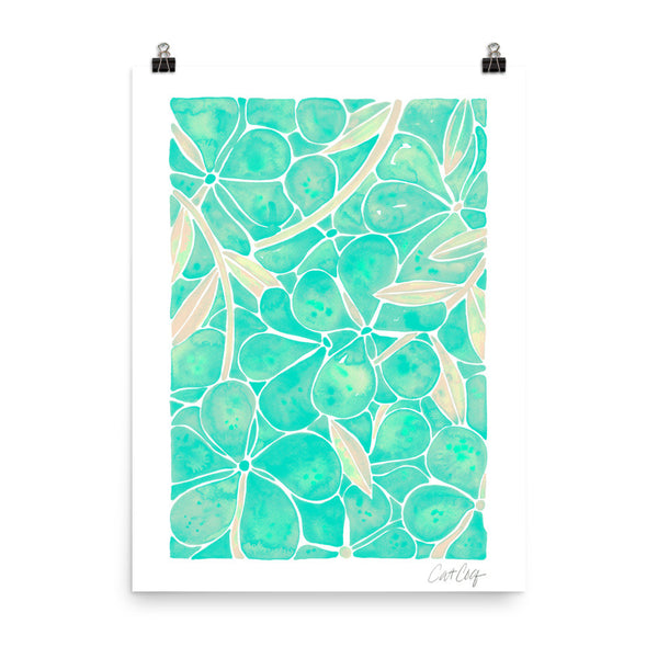 Orchid Wall – Mint Palette • Art Print