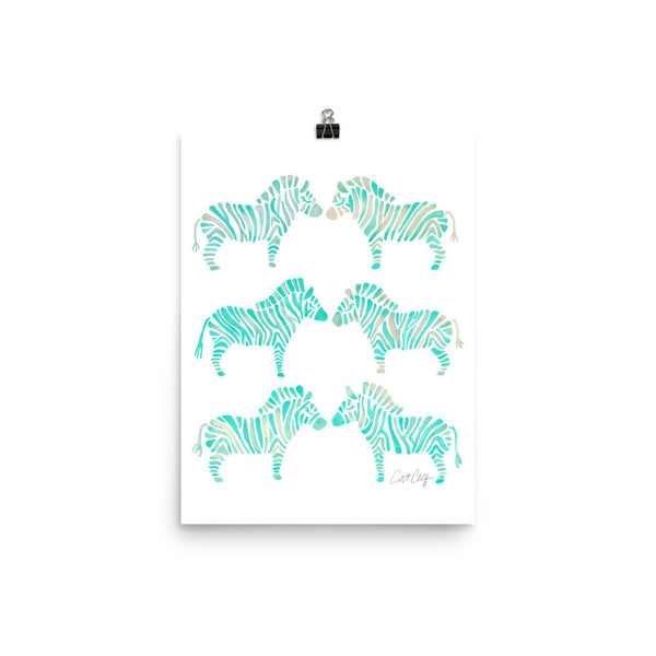 Zebra Collection – Mint Palette • Art Print