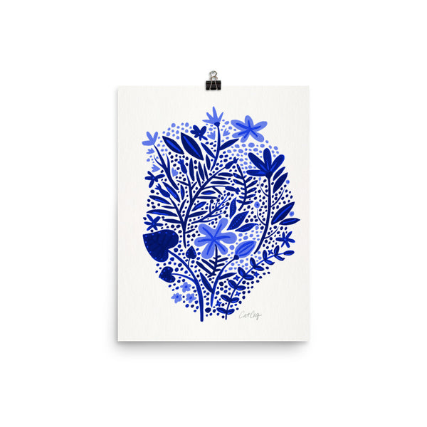 Garden – Navy Palette • Art Print
