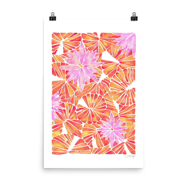 Water Lilies – Melon Palette  •  Art Print