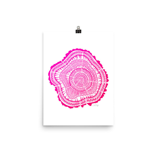 Tree Rings – Pink Palette • Art Print