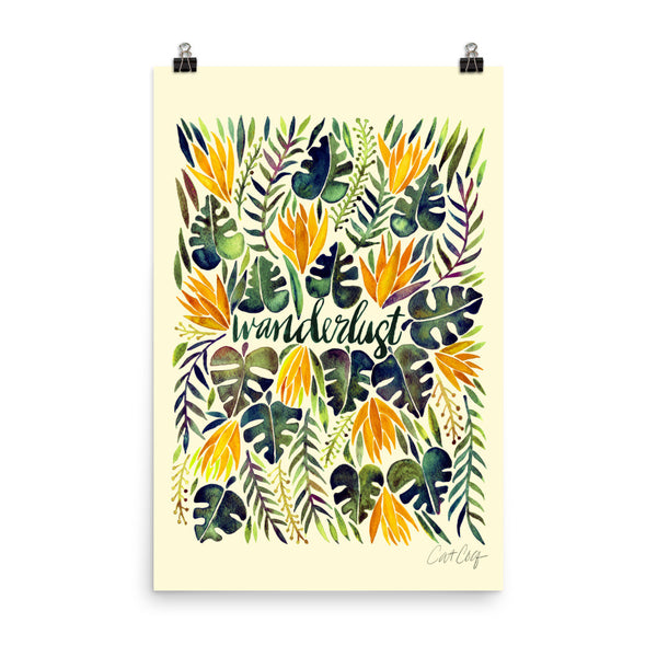 Wanderlust – Orange & Olive Palette • Art Print