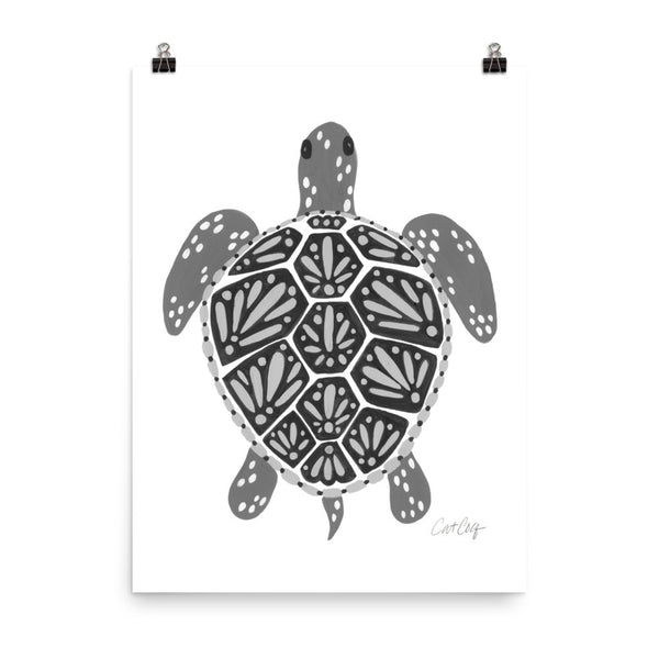 Sea Turtle – Black Palette  •  Art Print