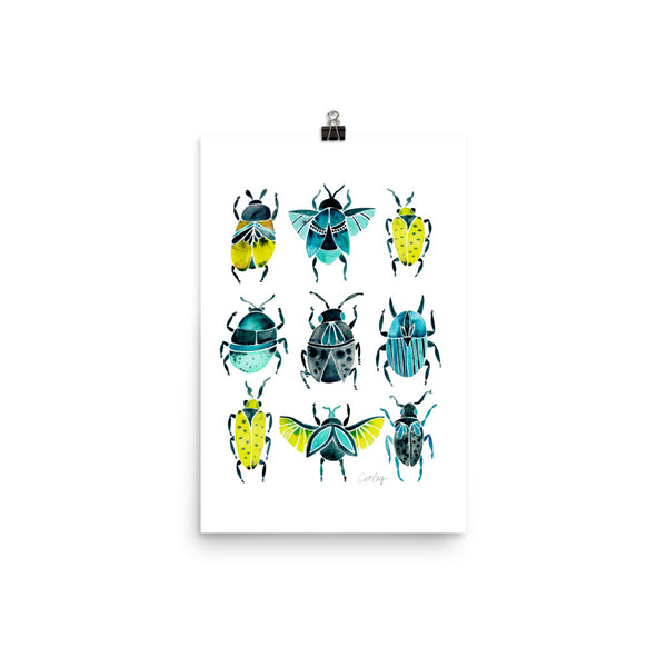 Beetle Collection - Lime Turquoise