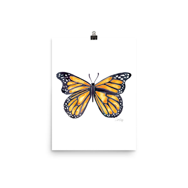 Butterfly – Monarch Orange Palette • Art Print