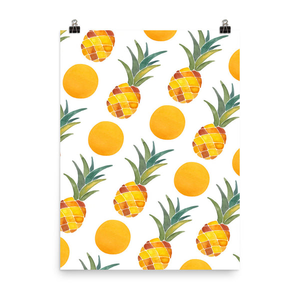 Pineapple Dot Pattern • Art Print