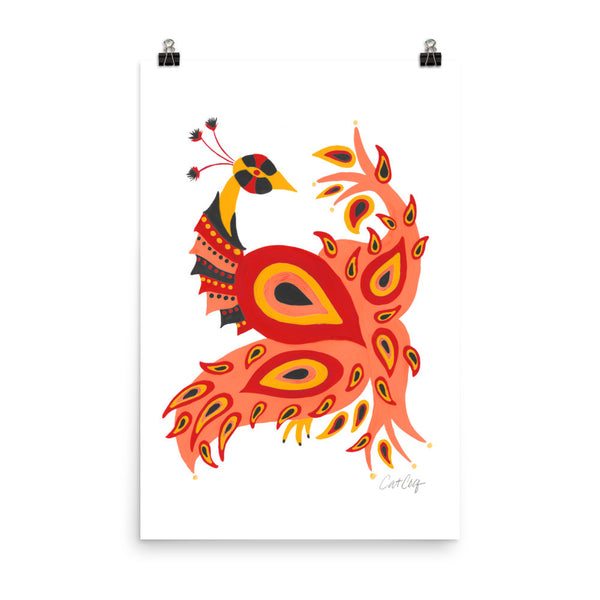 Peacock – Fiery Palette • Art Print