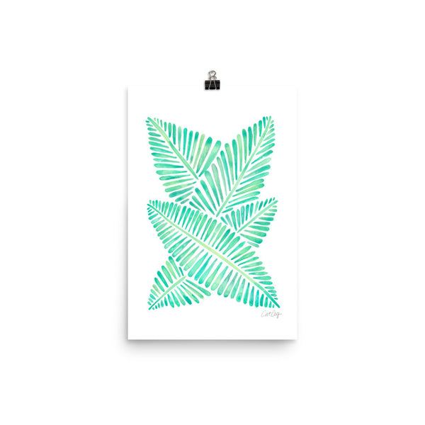 Banana Leaves – Mint Palette • Art Print
