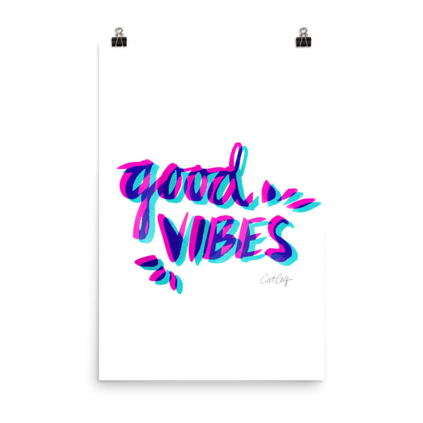 Good Vibes – Cyan & Magenta • Art Print