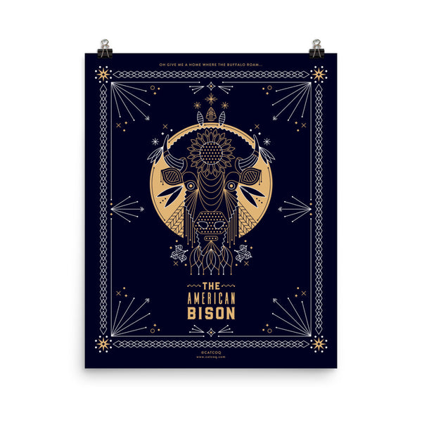 The American Bison • Art Print