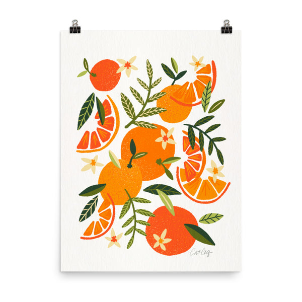 Orange Blooms – White