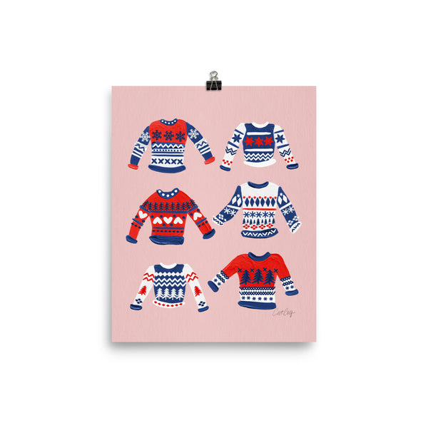 Christmas Sweaters - Red Navy