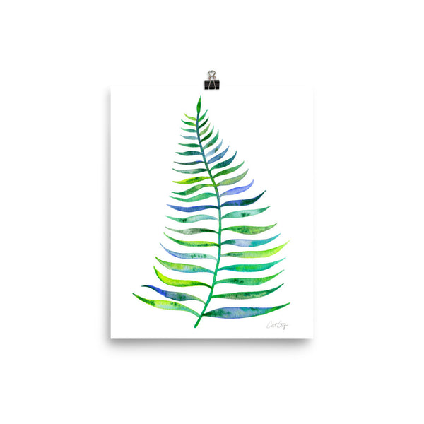 Palm Leaf – Green Palette  •  Art Print