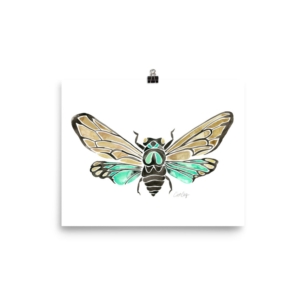 Summer Cicada – Mint Palette • Art Print