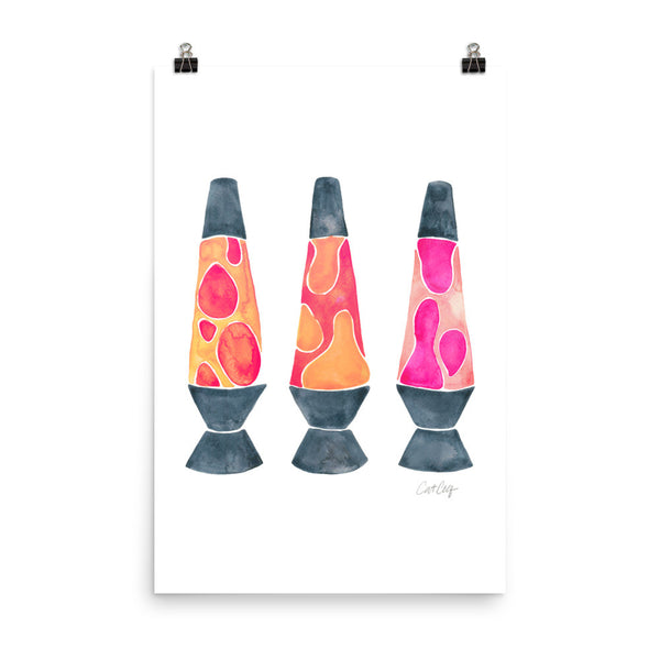 Lava Lamps – Peachy Pink Palette • Art Print
