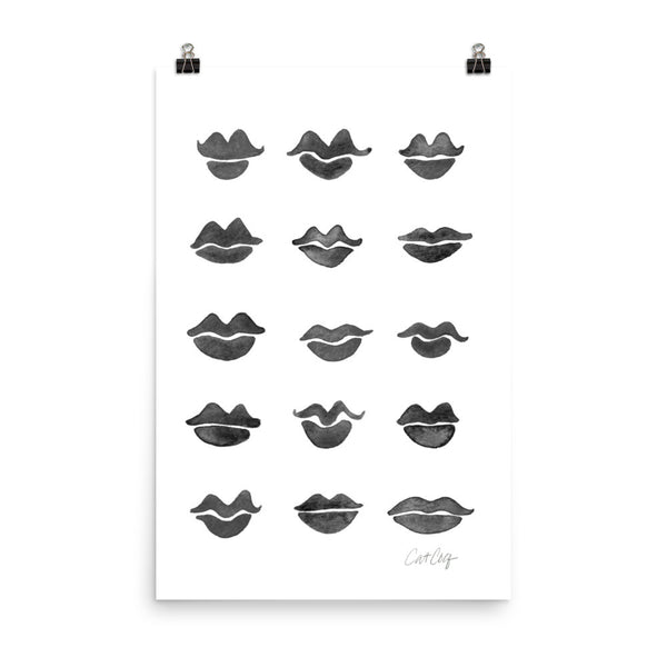 Kiss Collection – Black Palette • Art Print