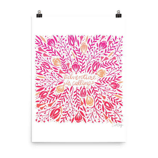 Adventure is Calling – Pink Palette • Art Print