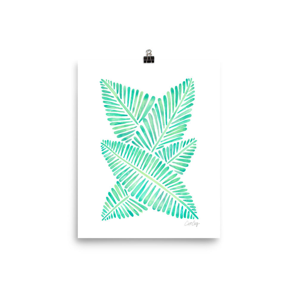 Banana Leaves – Mint Palette • Art Print
