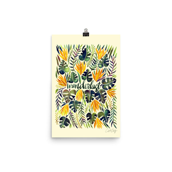 Wanderlust – Orange & Olive Palette • Art Print