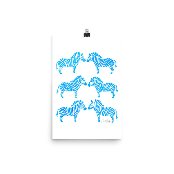 Zebra Collection – Blue Palette • Art Print