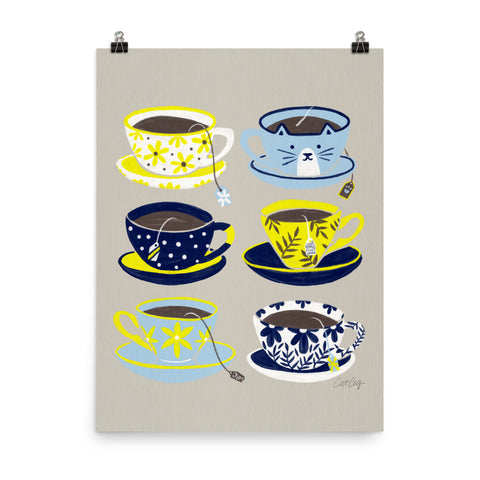 Tea Time - Yellow and Blue