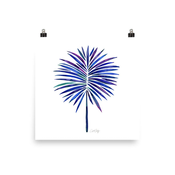 Fan Palm – Indigo Palette • Art Print