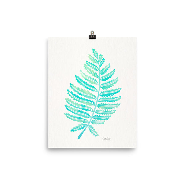 Fern Leaf – Mint Palette • Art Print