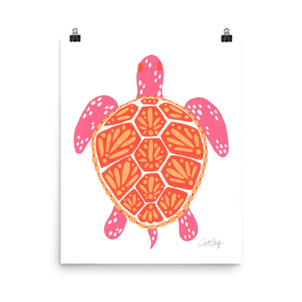 Sea Turtle – Melon Palette  •  Art Print