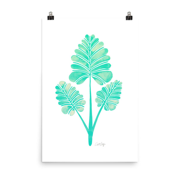 Palm Leaf Trifecta – Mint Palette • Art Print