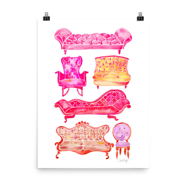 Victorian Lounge – Pink Palette • Art Print