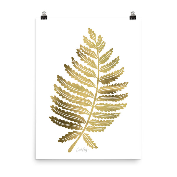 Fern Leaf – Gold Palette • Art Print