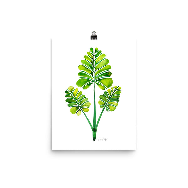 Palm Leaf Trifecta – Green Palette • Art Print